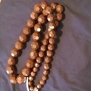 Chocolate plastic bead necklace
